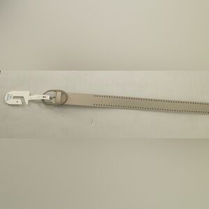 Time and Tru Beige Studded Round Buckle Belt